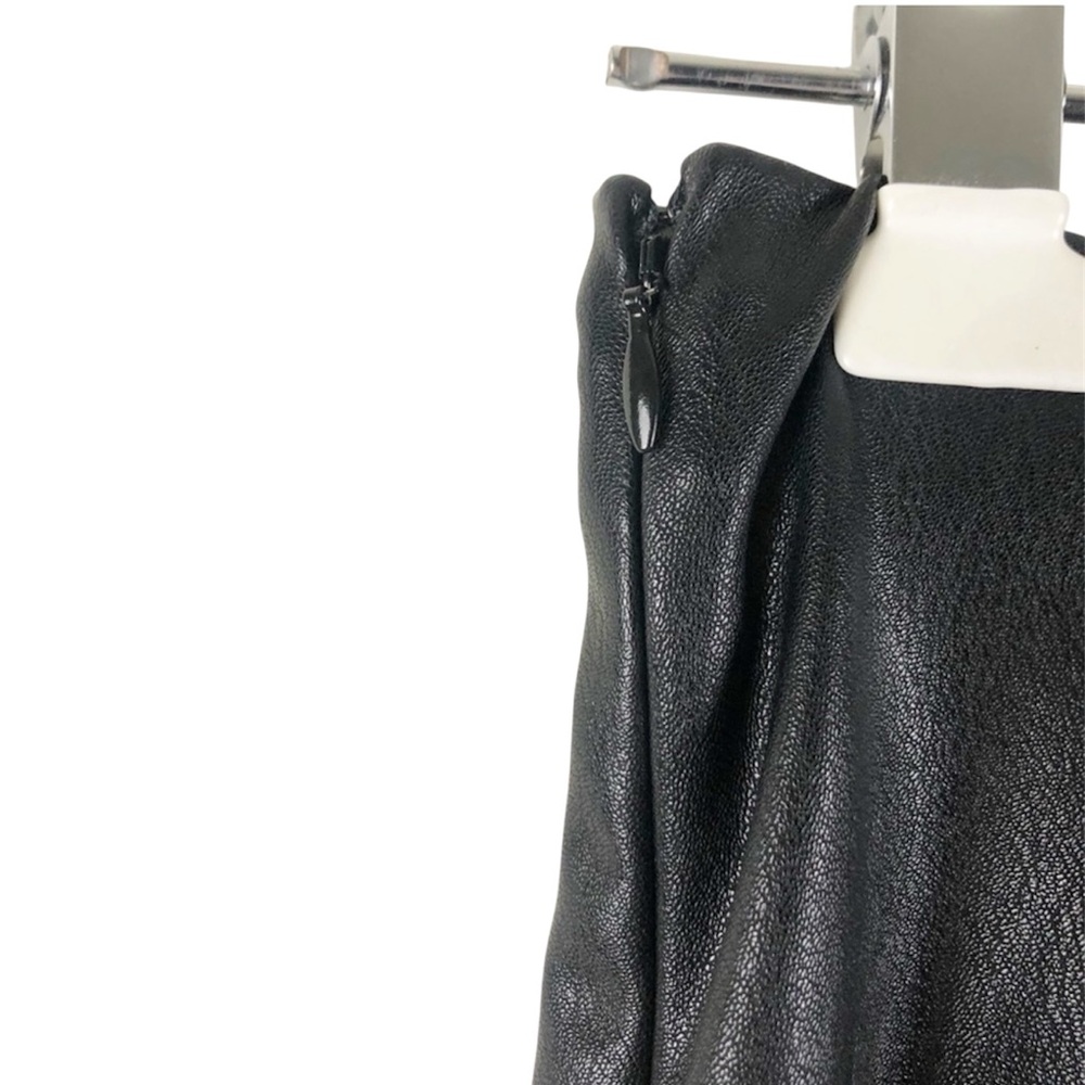 Amanda Uprichard x Revolve Malta Faux Leather Split Hem Pants M Black - Picture 7 of 9